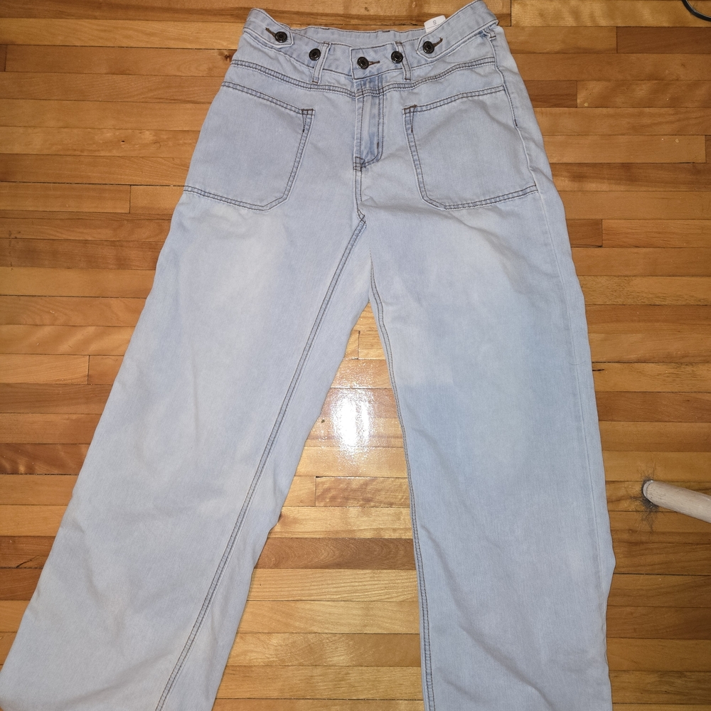 Light Blue Wide-Leg Jeans